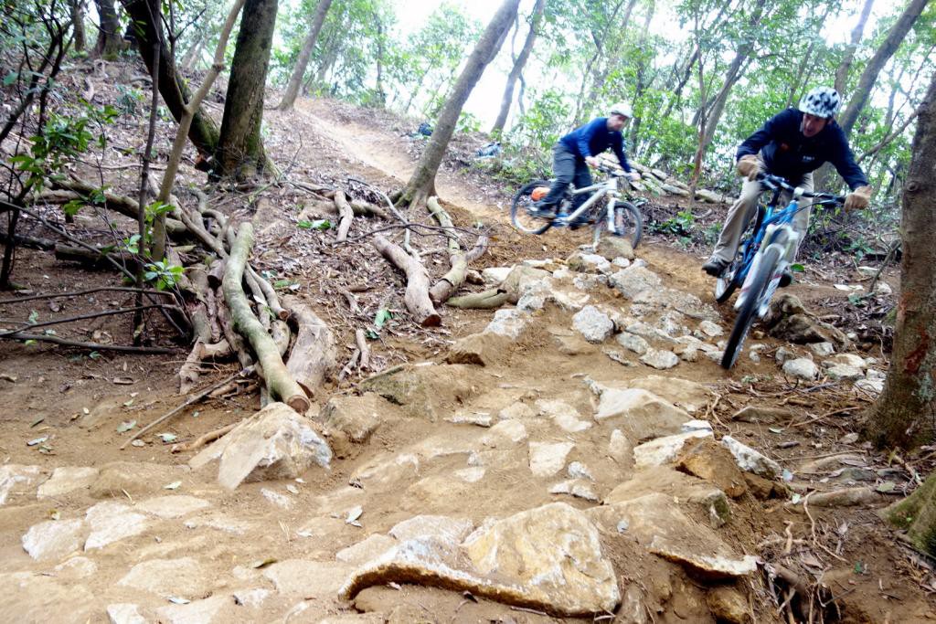 iconic rock chute along the wooden 1st section