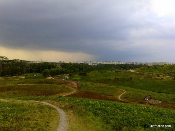 A view from the top, one of the last few shot of the old banana berm section intact before the rebuild