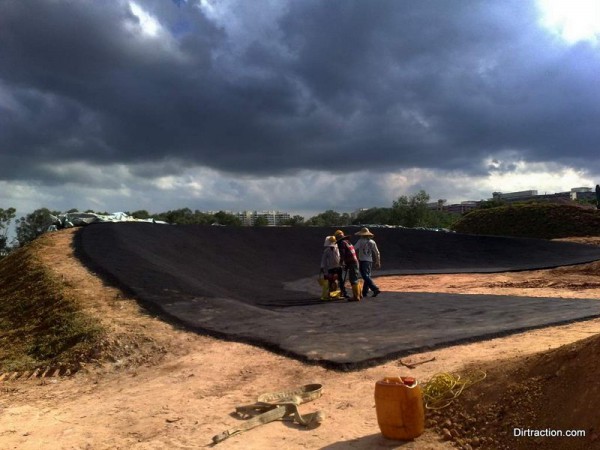 turn 2 nicely compacted, with the dark cloud looming behind