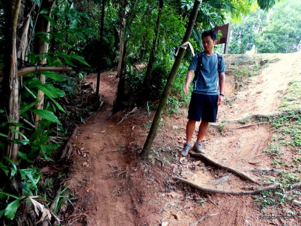 Pincher XC line (uphill) on the left, Pincher Rock Garden soon to be on the right